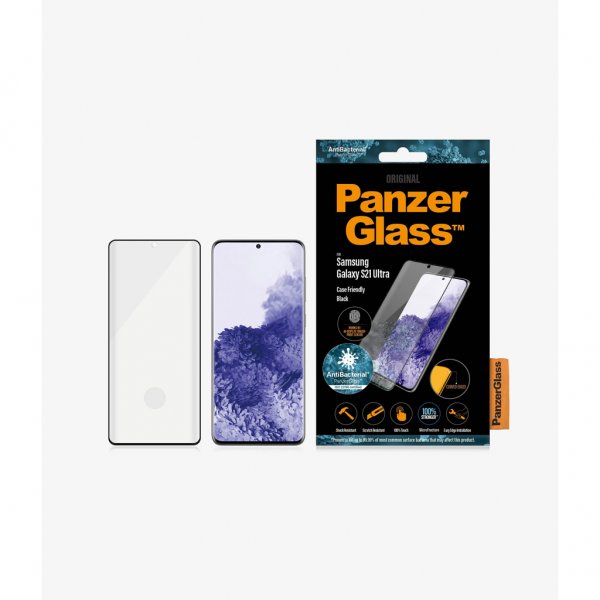 PanzerGlass Samsung Galaxy S21 Ultra Skærmbeskyttelse Case Friendly Fingeraftryk