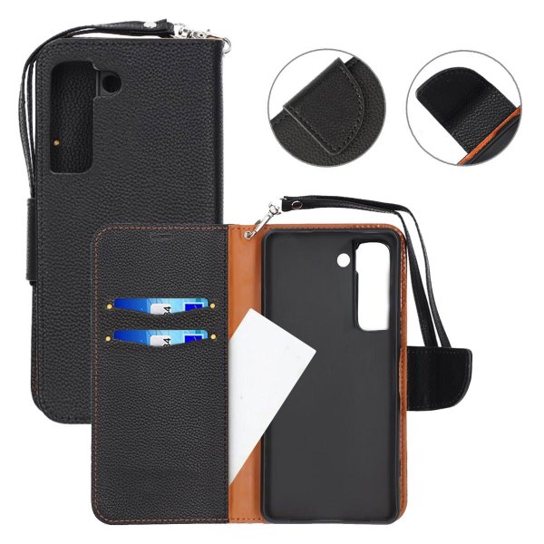 Samsung Galaxy S22 Cover med Stand Sort