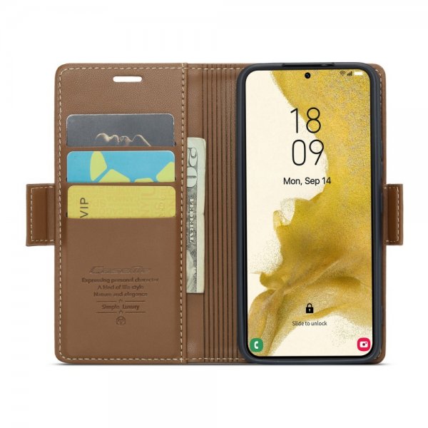 CaseMe Samsung Galaxy S22 Cover 023 Series Brun