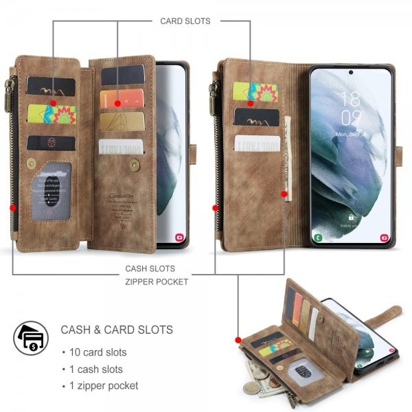 CaseMe Samsung Galaxy S22 Cover C30 Series Brun