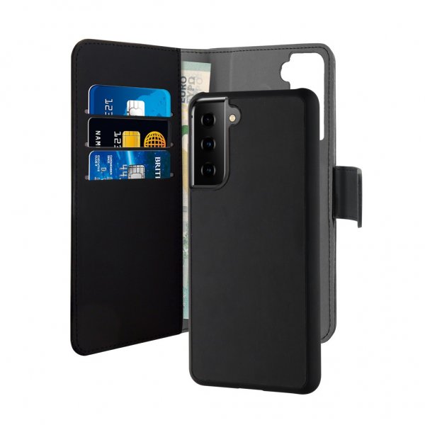 Puro Samsung Galaxy S22 Cover Wallet Detachable 2-i-1 Sort