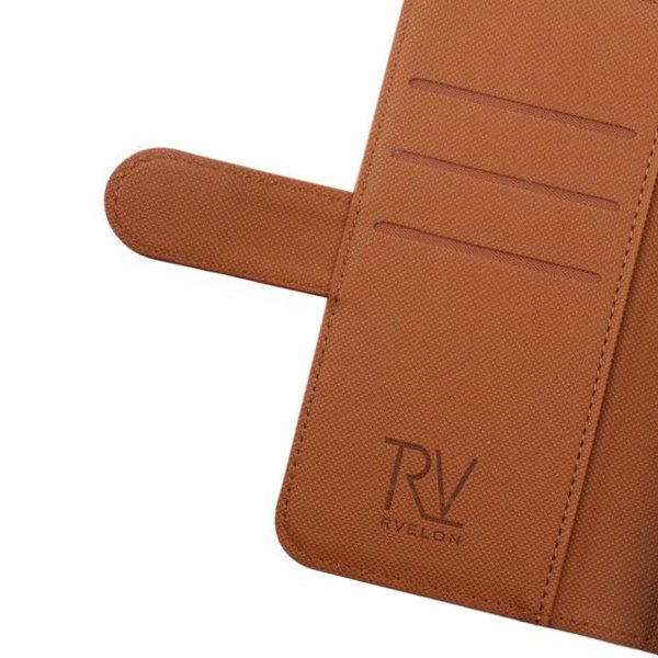 Rvelon Samsung Galaxy S22 Cover Magnetisk Aftageligt Etui Brun