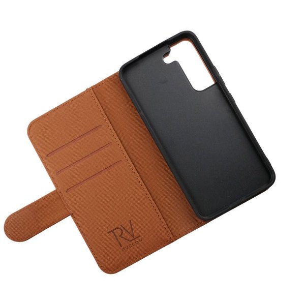 Rvelon Samsung Galaxy S22 Cover Magnetisk Aftageligt Etui Brun