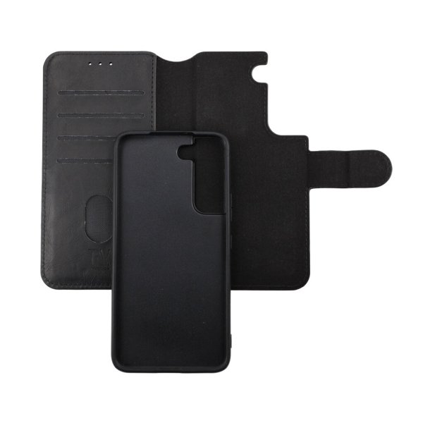 Rvelon Samsung Galaxy S22 Cover Magnetisk Aftageligt Etui Sort