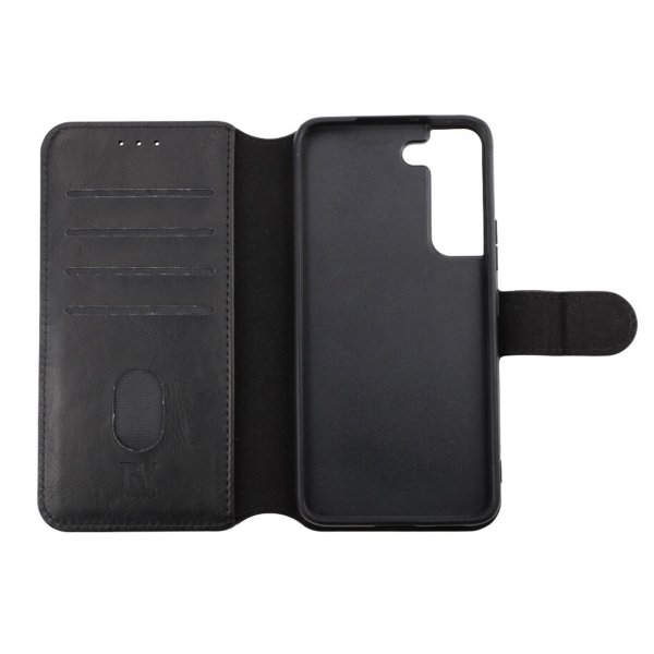 Rvelon Samsung Galaxy S22 Cover Magnetisk Aftageligt Etui Sort