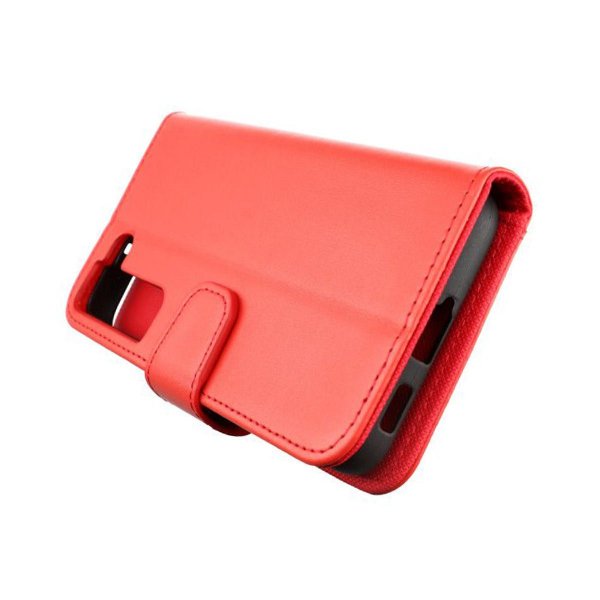 Rvelon Samsung Galaxy S22 Etui Udklappeligt Kortrum Rød