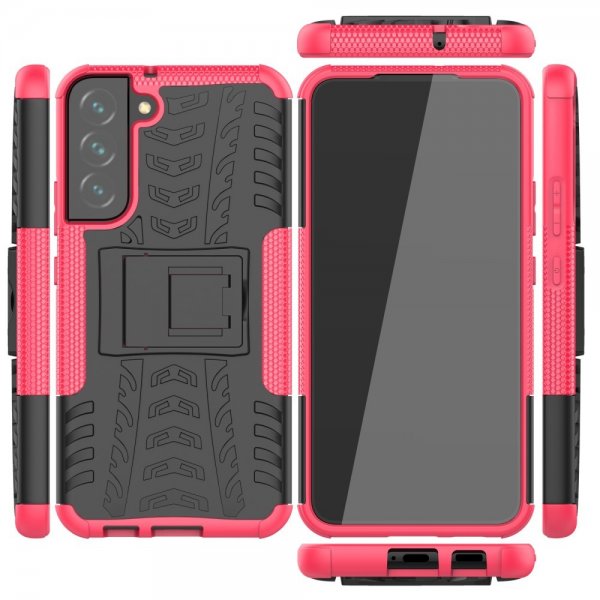 Samsung Galaxy S22 Plus Cover Dækmønster Stativfunktion Magenta