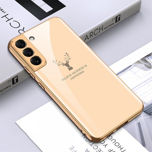 GKK Samsung Galaxy S22 Plus Cover Hjortemotiv Beige