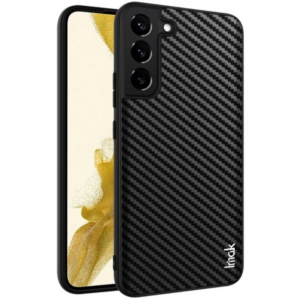 Imak Samsung Galaxy S22 Plus Cover LX-5 Series Kulfibertekstur Sort