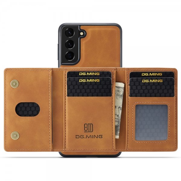 Dg.Ming Samsung Galaxy S22 Plus Cover M2 Series Aftagelig Kortholder Brun
