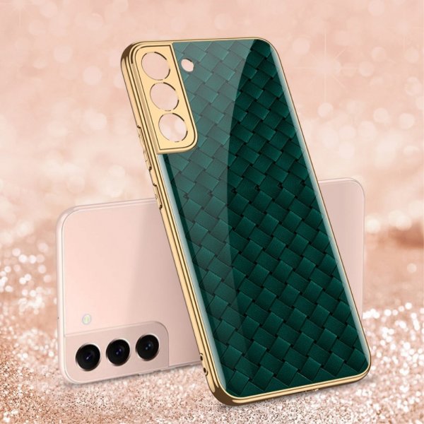 GKK Samsung Galaxy S22 Plus Cover Motiv Grøn Vævtekstur