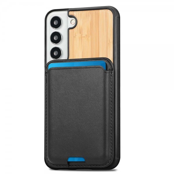 Samsung Galaxy S22 Plus Cover Træ Aftagelig Kortholder Bamboo