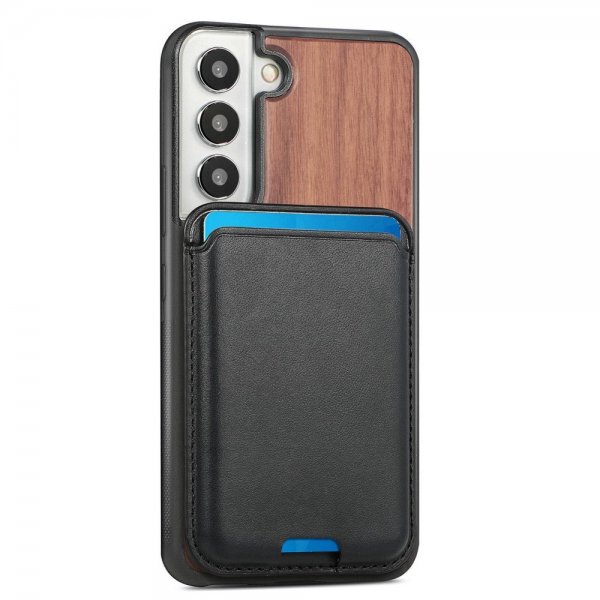 Samsung Galaxy S22 Plus Cover Træ Aftagelig Kortholder Valnød