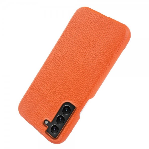 Samsung Galaxy S22 Cover Ægte Læder MagSafe Orange