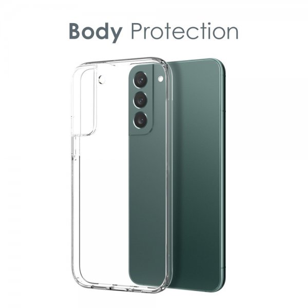 Northjo Samsung Galaxy S22 Cover med Skærmbeskytter og Kamerabeskyttelse 3-i-1
