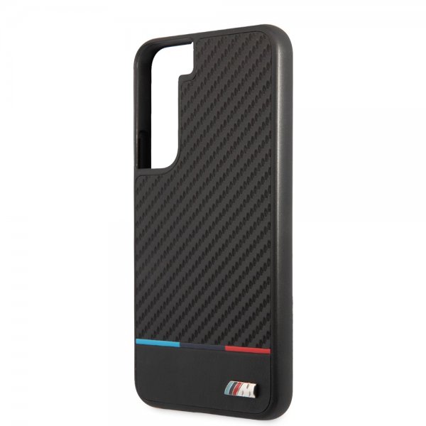 BMW Samsung Galaxy S22 Cover Tricolor Stripe Carbon Sort