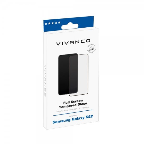 Vivanco Samsung Galaxy S22/Galaxy S23 Skærmbeskyttelse Fuld Skærm