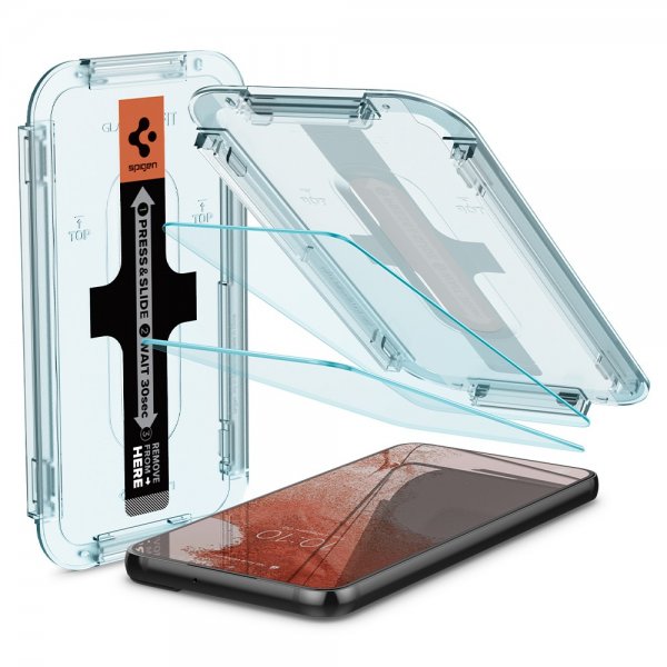 Spigen Samsung Galaxy S22 Skærmbeskyttelse GLAS.tR EZ Fit 2-Pak