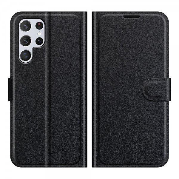 Nordic Covers Samsung Galaxy S22 Ultra Cover Litchi Raven Black