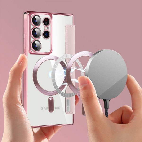 Samsung Galaxy S22 Ultra Cover MagSafe Rosa