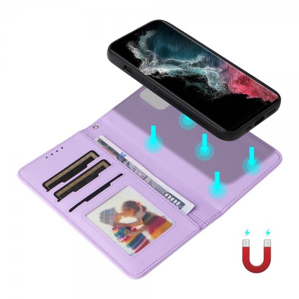 Betopnice Samsung Galaxy S22 Ultra Cover med Aftageligt Etui 005 Lilla