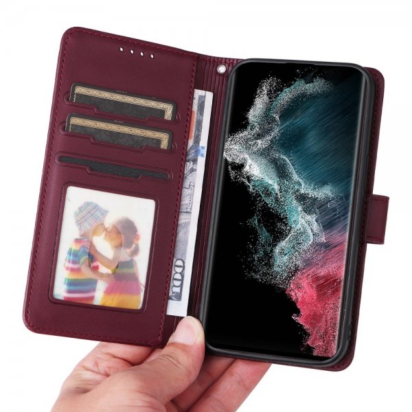 Betopnice Samsung Galaxy S22 Ultra Cover med Aftageligt Etui 005 Rød