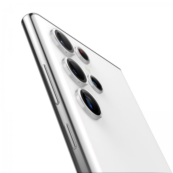 Spigen Samsung Galaxy S22 Ultra Kamerabeskyttelse GLAS.tR EZ Fit Optik Pro 2-pak Phantom White