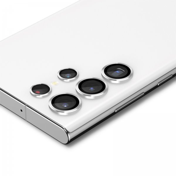 Spigen Samsung Galaxy S22 Ultra Kamerabeskyttelse GLAS.tR EZ Fit Optik Pro 2-pak Phantom White