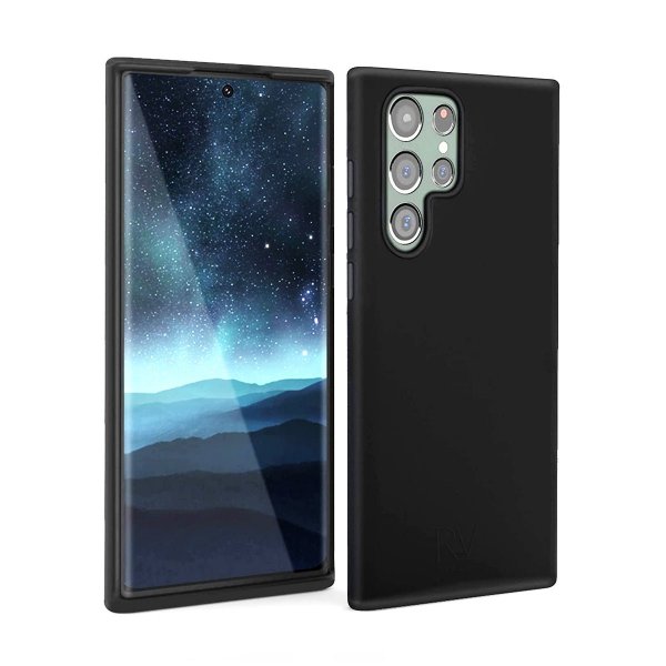 Rvelon Samsung Galaxy S22 Ultra Cover Silikone Sort