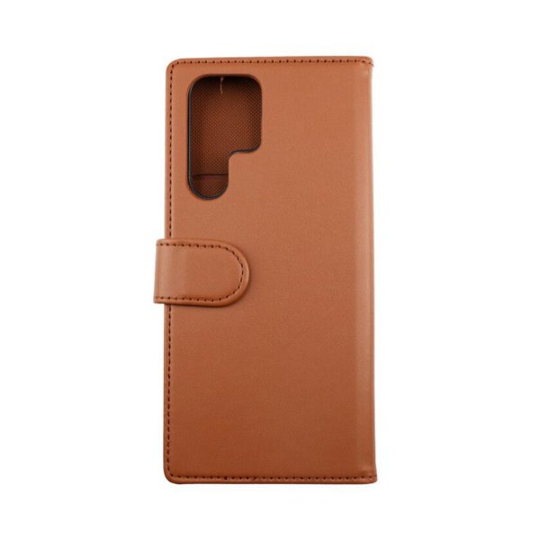 Rvelon Samsung Galaxy S22 Ultra Cover Magnetisk Aftageligt Etui Brun