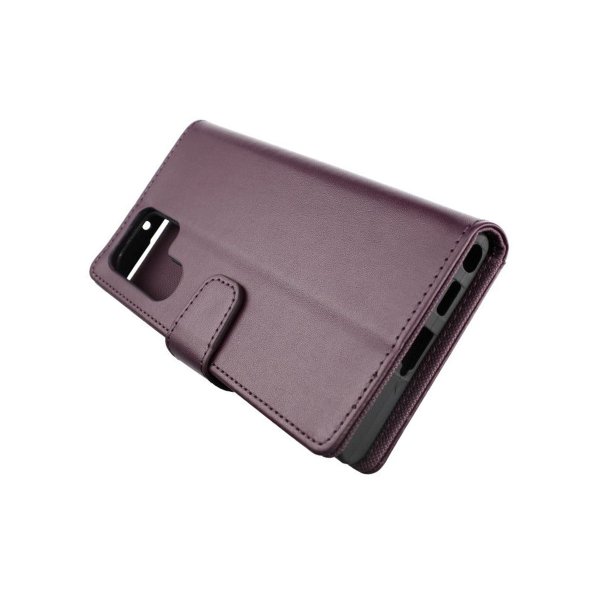Rvelon Samsung Galaxy S22 Ultra Cover Udtrækkeligt Kortrum Lilla