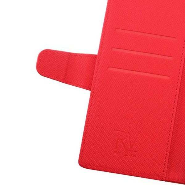 Rvelon Samsung Galaxy S22 Ultra Cover Udtrækkeligt Kortrum Rød
