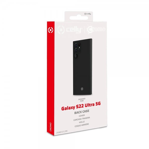 Celly Samsung Galaxy S22 Ultra Cover CROMO Sort