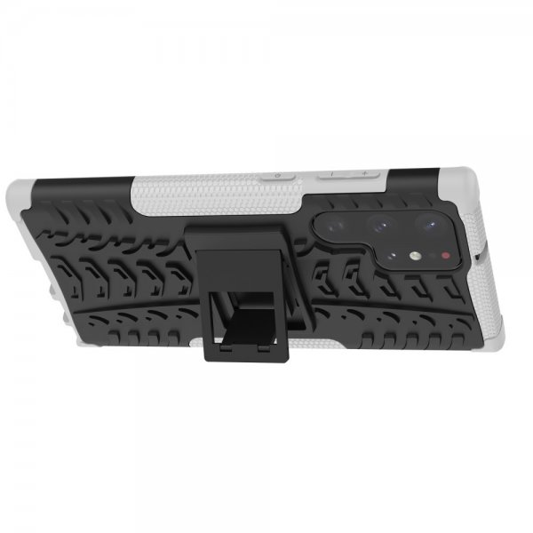 Samsung Galaxy S22 Ultra Cover Dækmønster Standfunktion Hvid