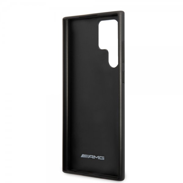 AMG Samsung Galaxy S22 Ultra Cover Prægede Linjer Sort
