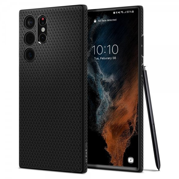 Spigen Samsung Galaxy S22 Ultra Cover Liquid Air Mat Sort