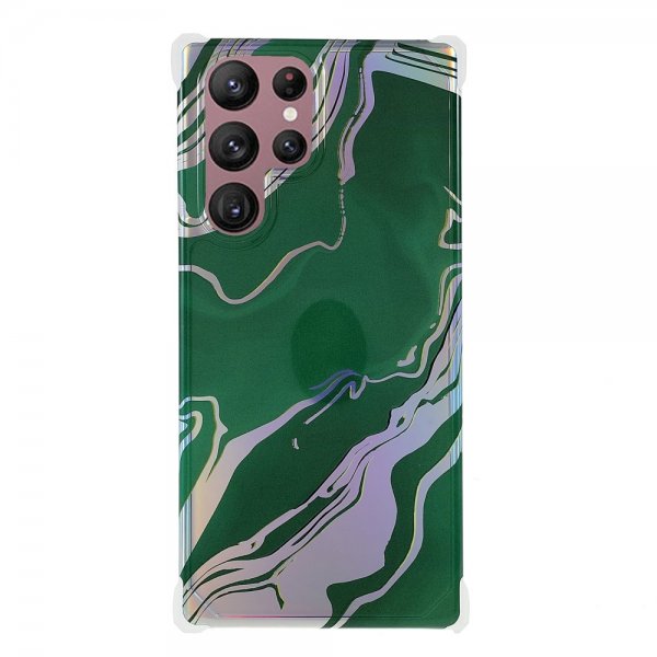 Samsung Galaxy S22 Ultra Cover Marmor Mørkegrøn
