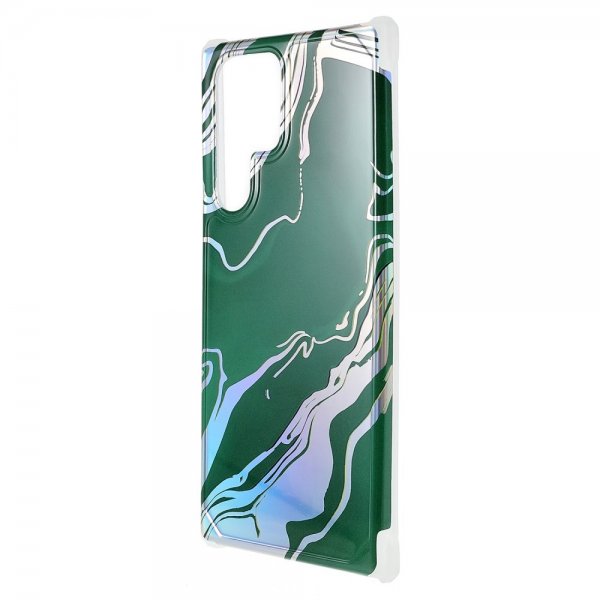 Samsung Galaxy S22 Ultra Cover Marmor Mørkegrøn
