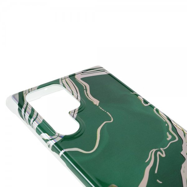 Samsung Galaxy S22 Ultra Cover Marmor Mørkegrøn