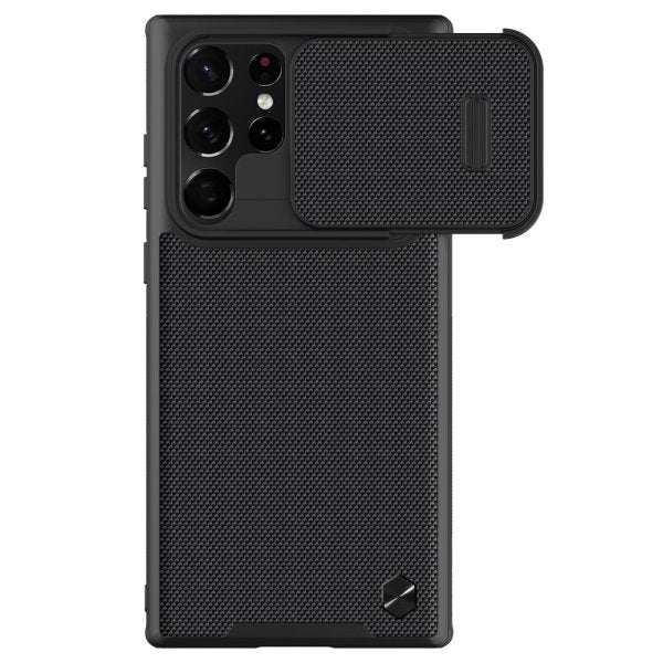 Nillkin Samsung Galaxy S22 Ultra Cover med Tekstur Kamerabeskyttelse Sort