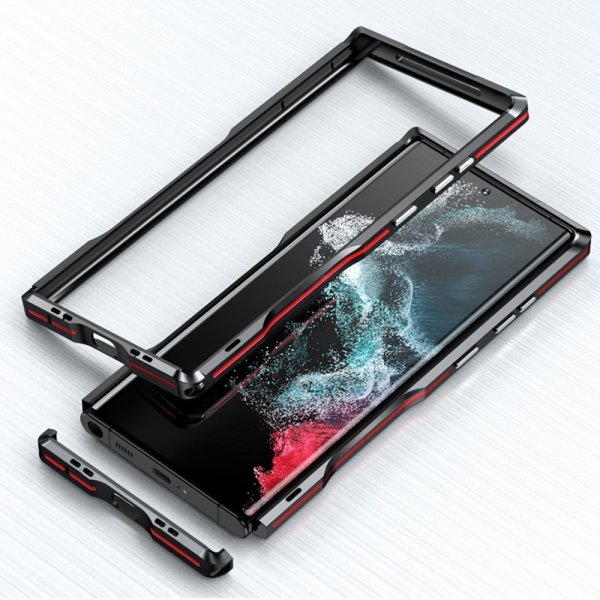 Samsung Galaxy S22 Ultra Cover Metal Frame Sølv