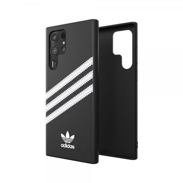 Adidas Samsung Galaxy S22 Ultra Cover Støbt Etui PU Sort Hvid