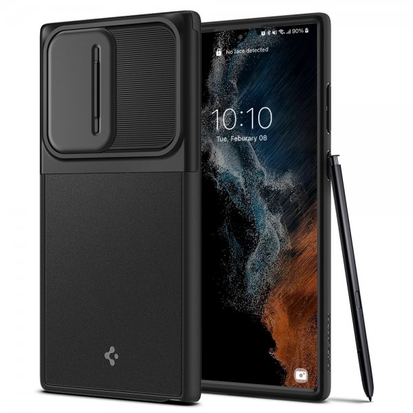 Spigen Samsung Galaxy S22 Ultra Cover Optik Armor Sort