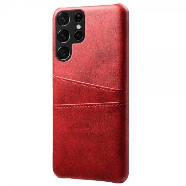 Samsung Galaxy S22 Ultra Cover To Kortlommer Rød