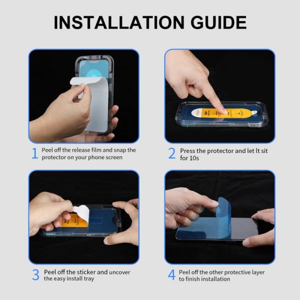 Enkay Samsung Galaxy S22 Ultra Skærmbeskytter med Monteringsramme Easy Install