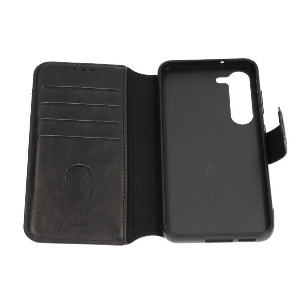 Rvelon Samsung Galaxy S23 Etui Udfoldelig Kortlomme Sort