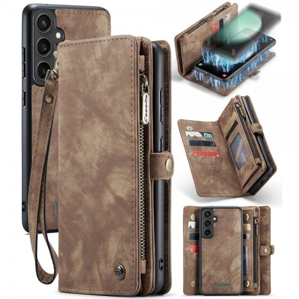 CaseMe Samsung Galaxy S23 FE Cover 008 Series Aftageligt Cover Brun
