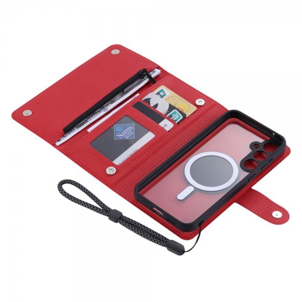VILI Samsung Galaxy S23 FE Cover med Aftageligt Cover GHB Series MagSafe Rød