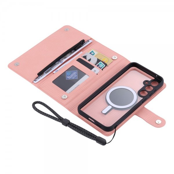 VILI Samsung Galaxy S23 FE Cover med Aftageligt Skal GHB Series MagSafe Rosa