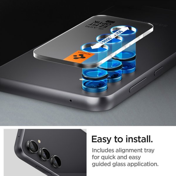 Spigen Samsung Galaxy S23 FE Kamerabeskyttelsesglas Glas.tR EZ Fit Optik Pro 2-pak Sort